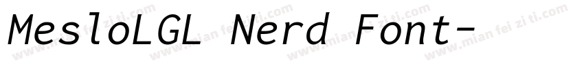 MesloLGL Nerd Font字体转换